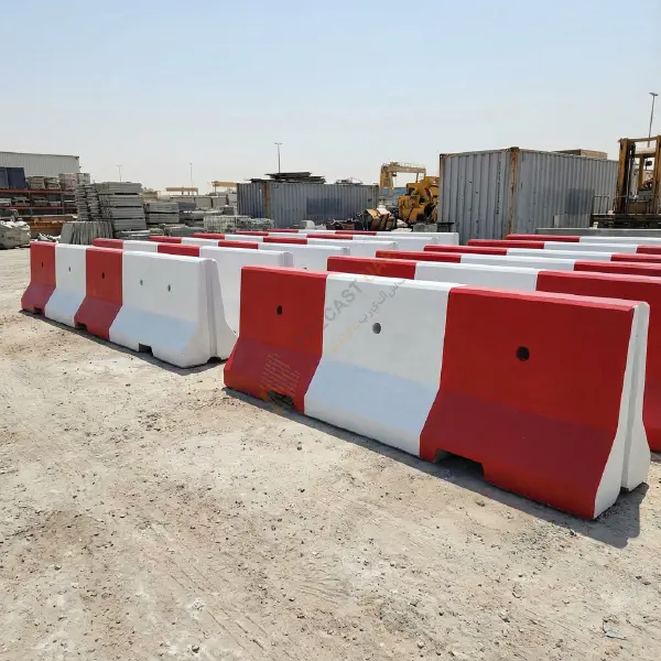Matte Finish Concrete Barriers - Red & White